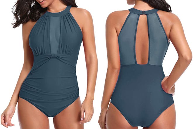 Tempt Me High Neck Ruched One-Piece Swimsuit 