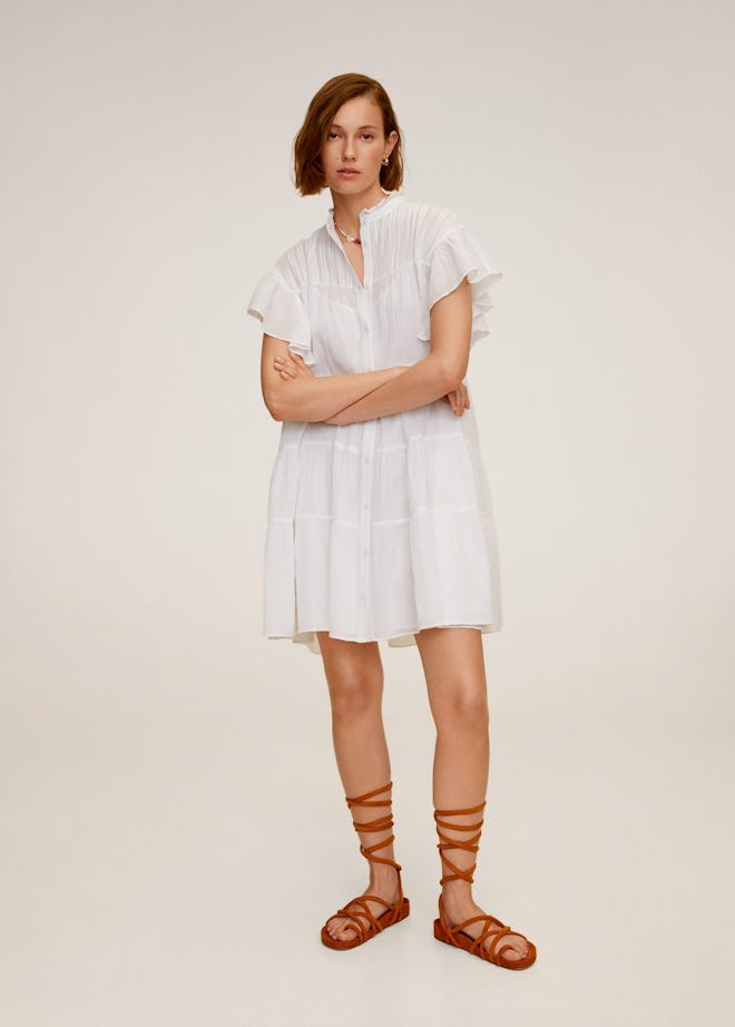 Ruffled Sleeve Dress