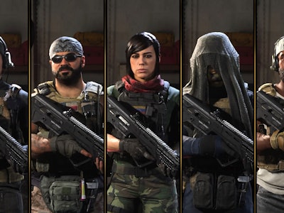 A collage of 5 characters from the Call of Duty: Modern Warfare Season 4