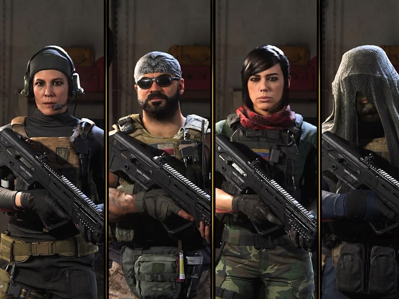 A collage of 5 characters from the Call of Duty: Modern Warfare Season 4