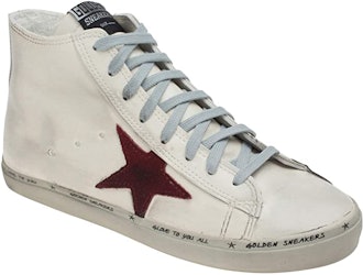 AnnaKastle Womens Fashion Star Lace-up High Top Sneakers