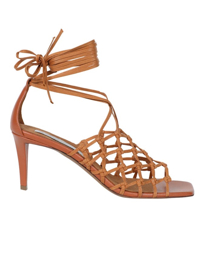 Caramel Woven Fiace Sandals