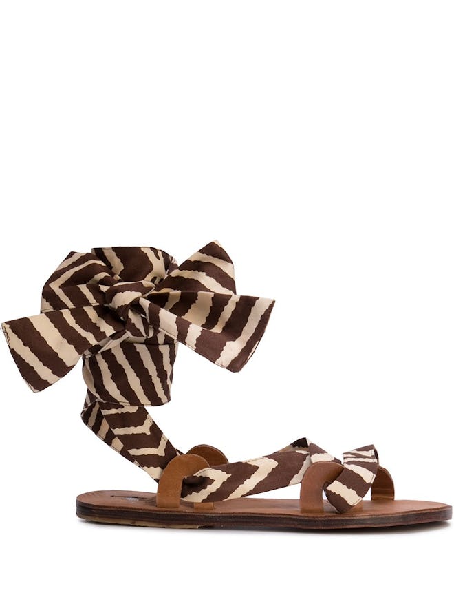 Zebra Flat Sandals