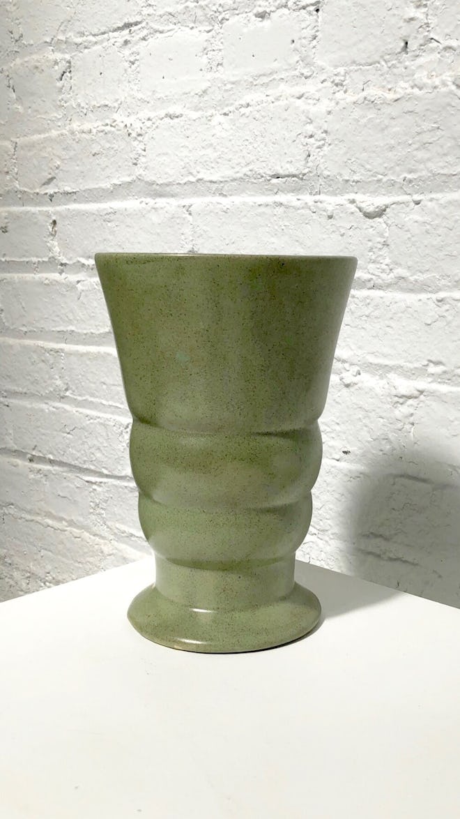 Vintage Sage Ceramic Vase
