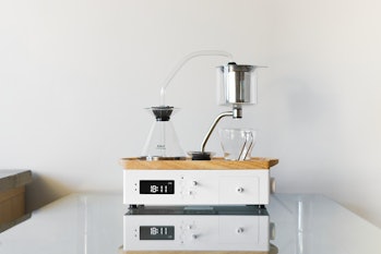 This alarm clock coffee maker hybrid is so unnecessary and so cool