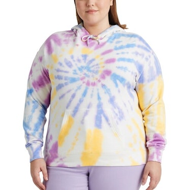 Chap Plus Size Tie Dye Hooded Sweatshirt