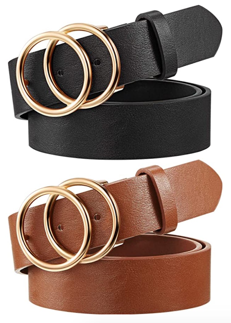 Syhood Women's Leather Belts (Set Of 2)
