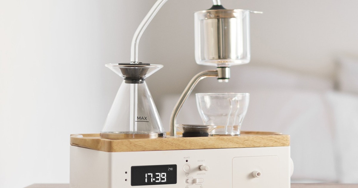 This alarm clock coffee maker hybrid is so unnecessary and so cool