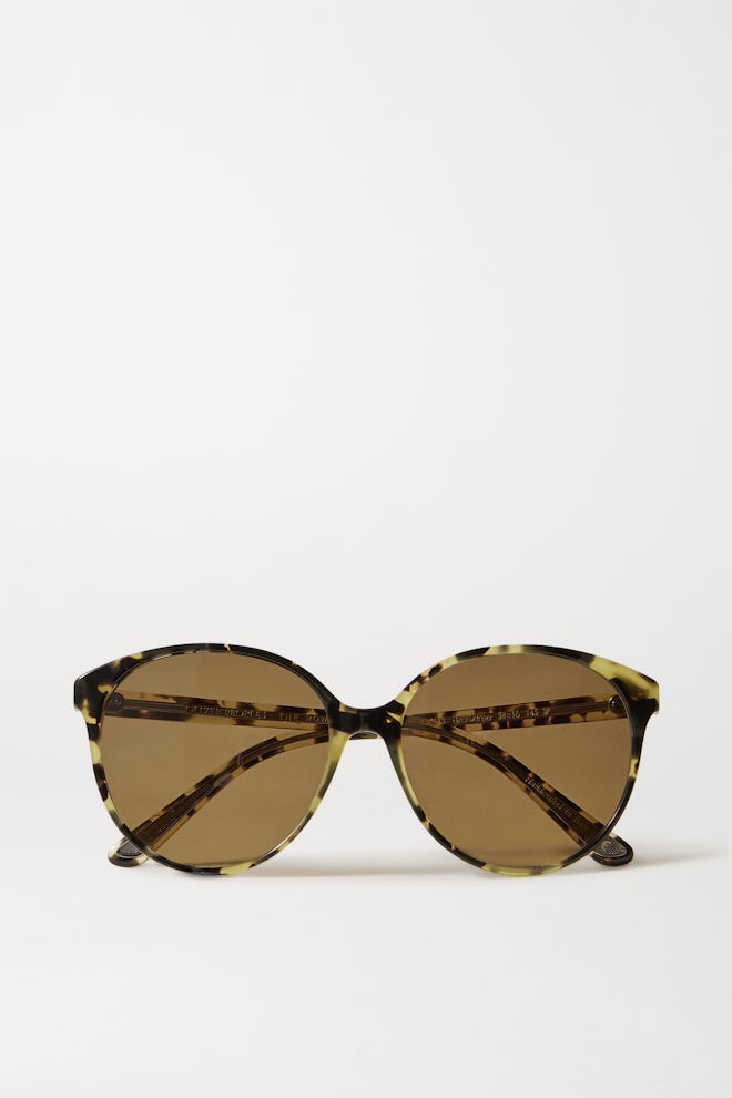 The Row x Oliver Peoples Brooktree Round-Frame Tortoiseshell Acetate Sunglasses