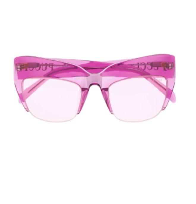 Semi-rimless Oversized Frame Sunglasses