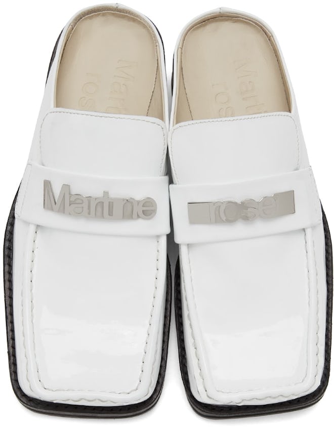 Ssense Exclusive White Patent Leather Loafers