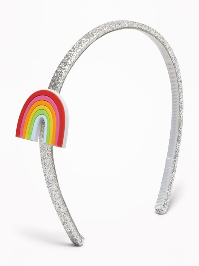 Icon-Applique Glitter Headband For Girls