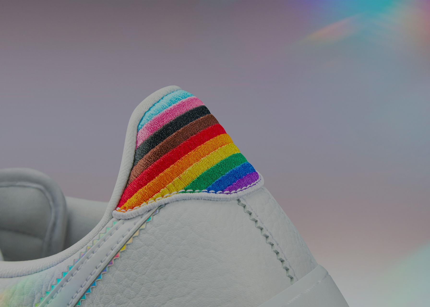 Nike's Pridethemed Air Force 1 features the more inclusive 'More Color, More Pride flag'