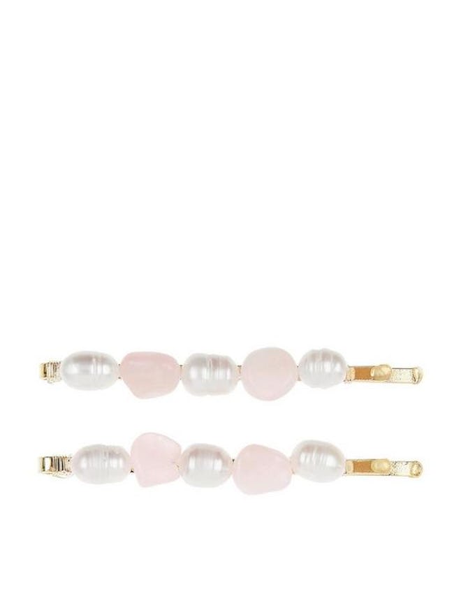 Accessorize 2-Pack Mixed Gem Freshwater Pearl Slides