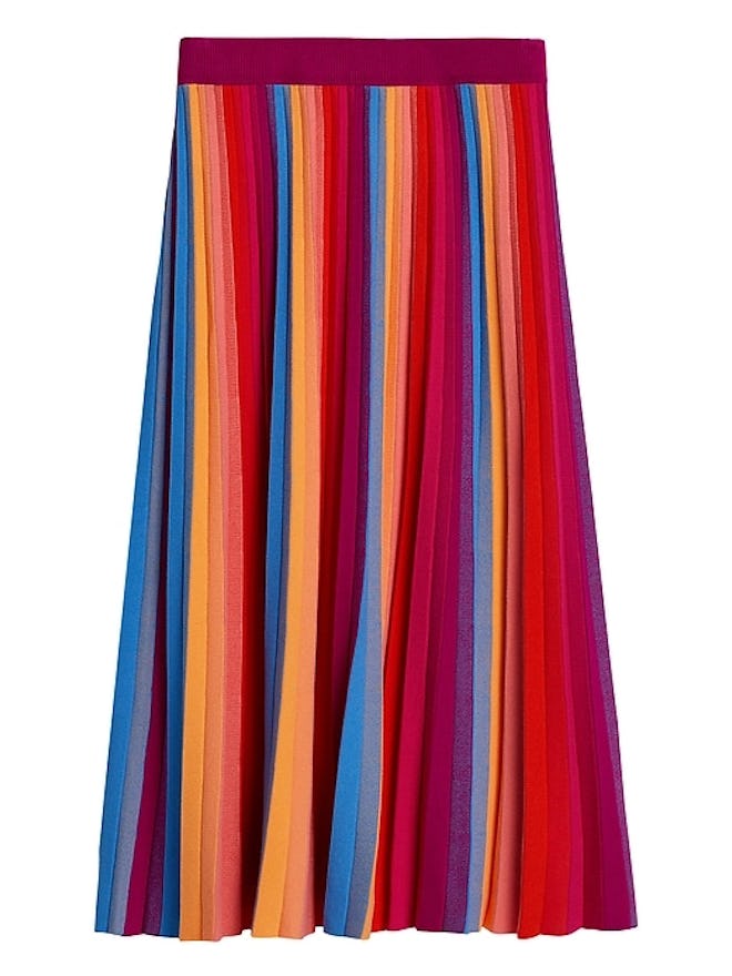 Banana Republic Pride 2020 Rainbow Knit Midi Skirt