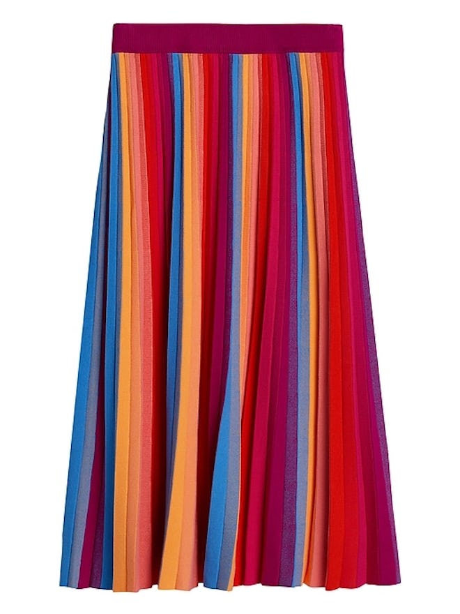 Banana Republic Pride 2020 Rainbow Knit Midi Skirt