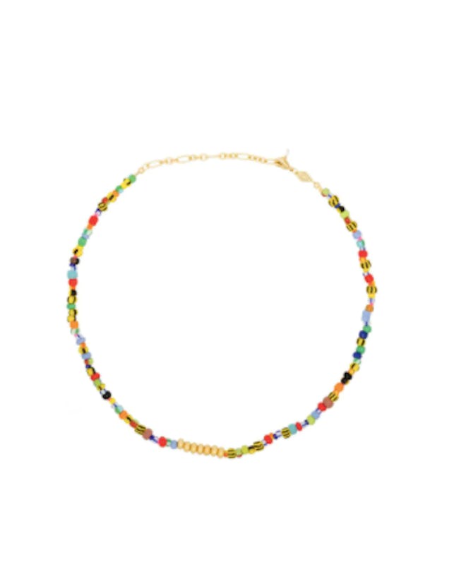 18kt Gold-plated Alaia Beaded Necklace