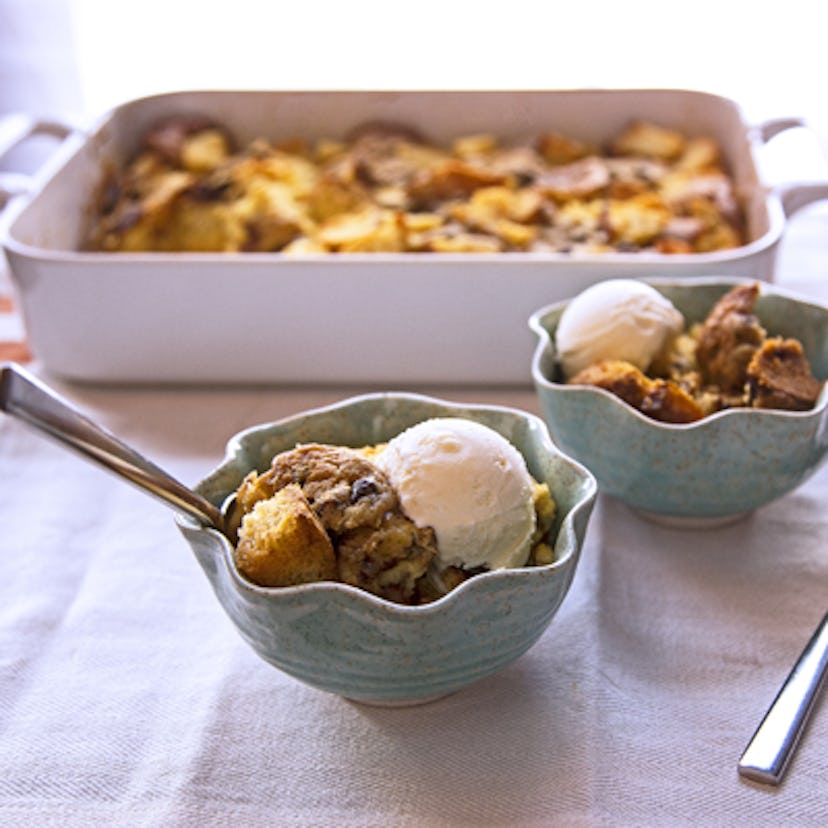 Very Best Baking's bread pudding uses a tube of premade cookie dough.