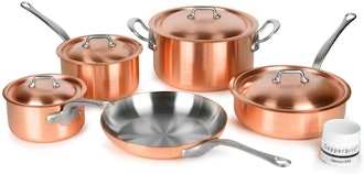 Mauviel Brushed Copper Cookware Set (2.5mm)
