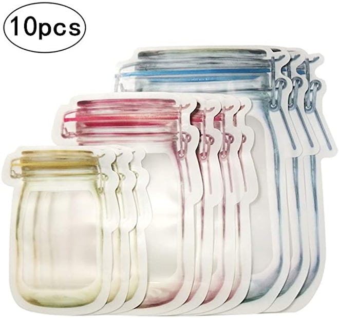 Suxgumoe Mason Jar Bottles Bags (10 Pieces)