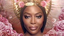 Naomi Campbell, the face of Pat McGrath Labs DIVINE ROSE collection campaign.