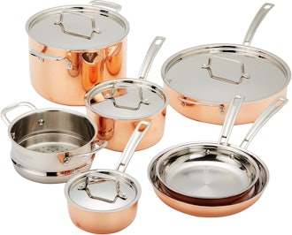 Cuisinart Copper Tri-Ply Stainless Steel 11-Piece Cookware Set