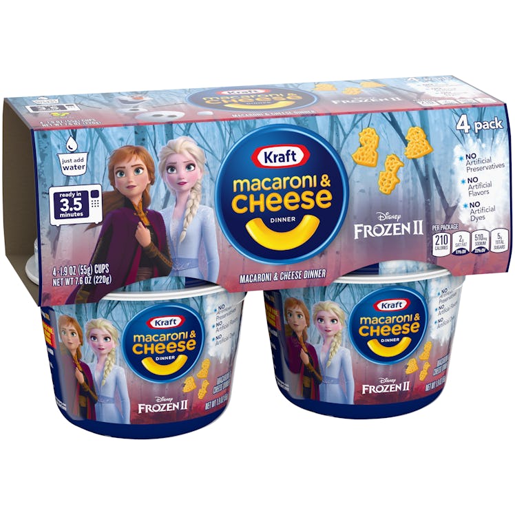 Kraft Easy Mac Frozen II Shapes Macaroni and Cheese Dinner 3-Pack 1.9 oz Cups