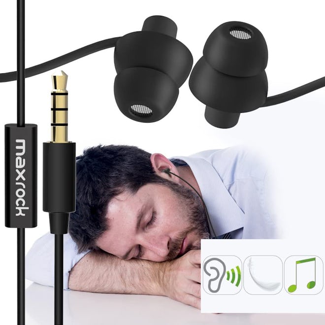 MAXROCK Unique Total Soft Silicon Sleeping Headphones