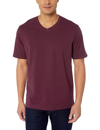 Amazon Essentials Loose-Fit Short-Sleeve V-Neck T-Shirt (2-Pack)