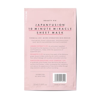 Japanfusion 10 Minute Miracle Sheet Mask