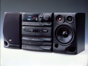 A large black home stereo