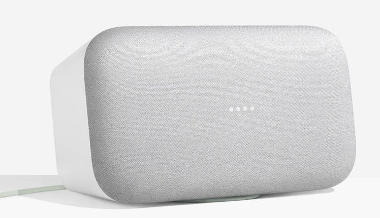 A white Google Home Max device