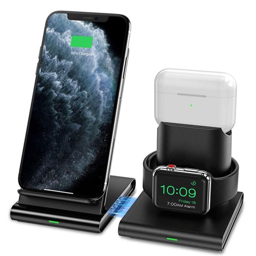 Seneo 3 in 1 Wireless Charging Station for Apple Watch, AirPods Pro/2, iPhone 11 Pro