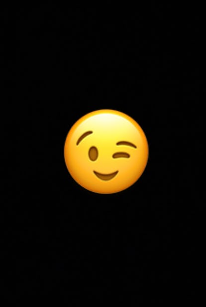 The winking face emoji may signal a joke, flirtation, hidden meaning, or general positivity.