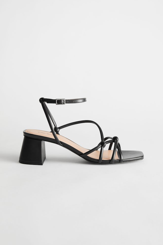 & Other Stories Strappy Leather Heeled Sandals