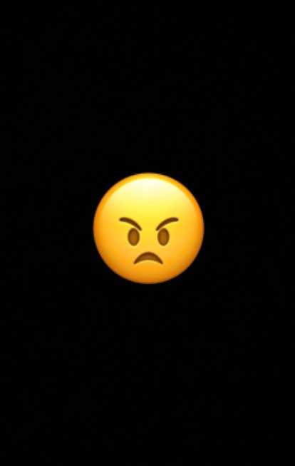 The angry face emoji conveys varying degrees of anger, from grumpiness and irritation to disgust and outrage.