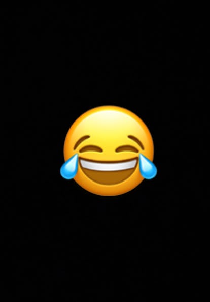 The laughing tears emoji is widely used to show that something is hilarious.