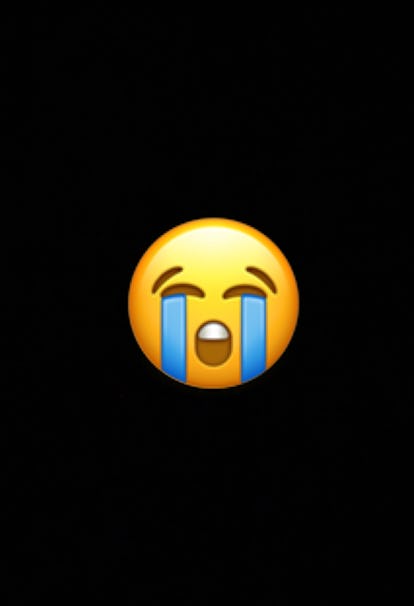 The loudly crying face emoji conveys uncontrollable laughter or overwhelming joy.