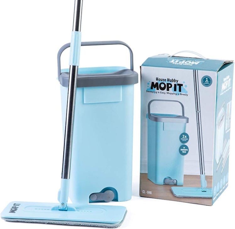 House Hubby Flat Squeeze Mop and Bucket Set