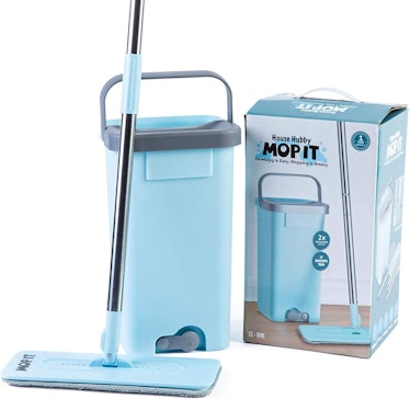 House Hubby Flat Squeeze Mop and Bucket Set