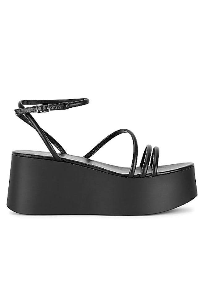 Gianvito Rossi Bekah 80 Black Leather Flatform Sandals