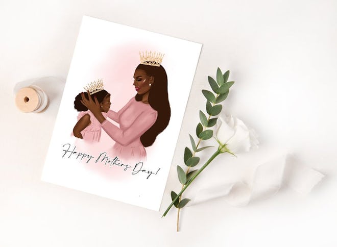 Raising A Queen Mother's Day Card