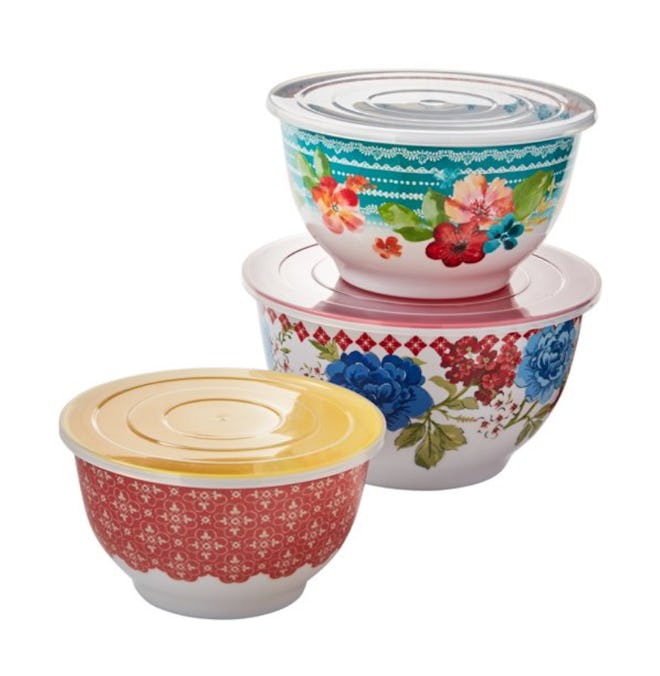 The Pioneer Woman Classic Charm Melamine Bowl Set with Lids