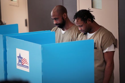 Two prisoners voting pre-Coronavirus