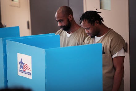 Two prisoners voting pre-Coronavirus