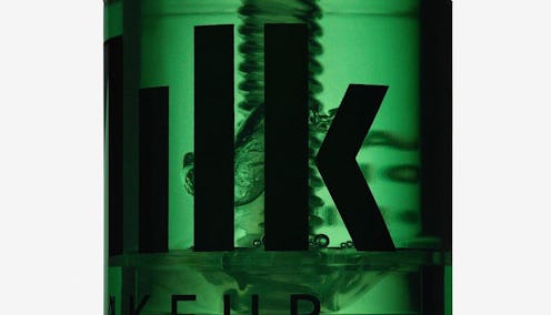 Close up of packaging for Milk Makeup's CBD + Arnica Solid Body Oil.