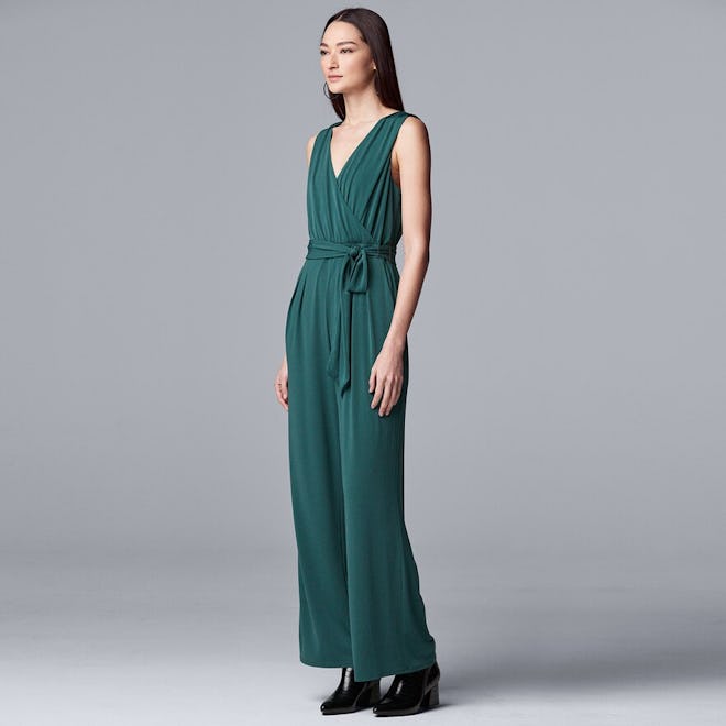 Simply Vera Vera Wang Sleeveless Wrap Jumpsuit