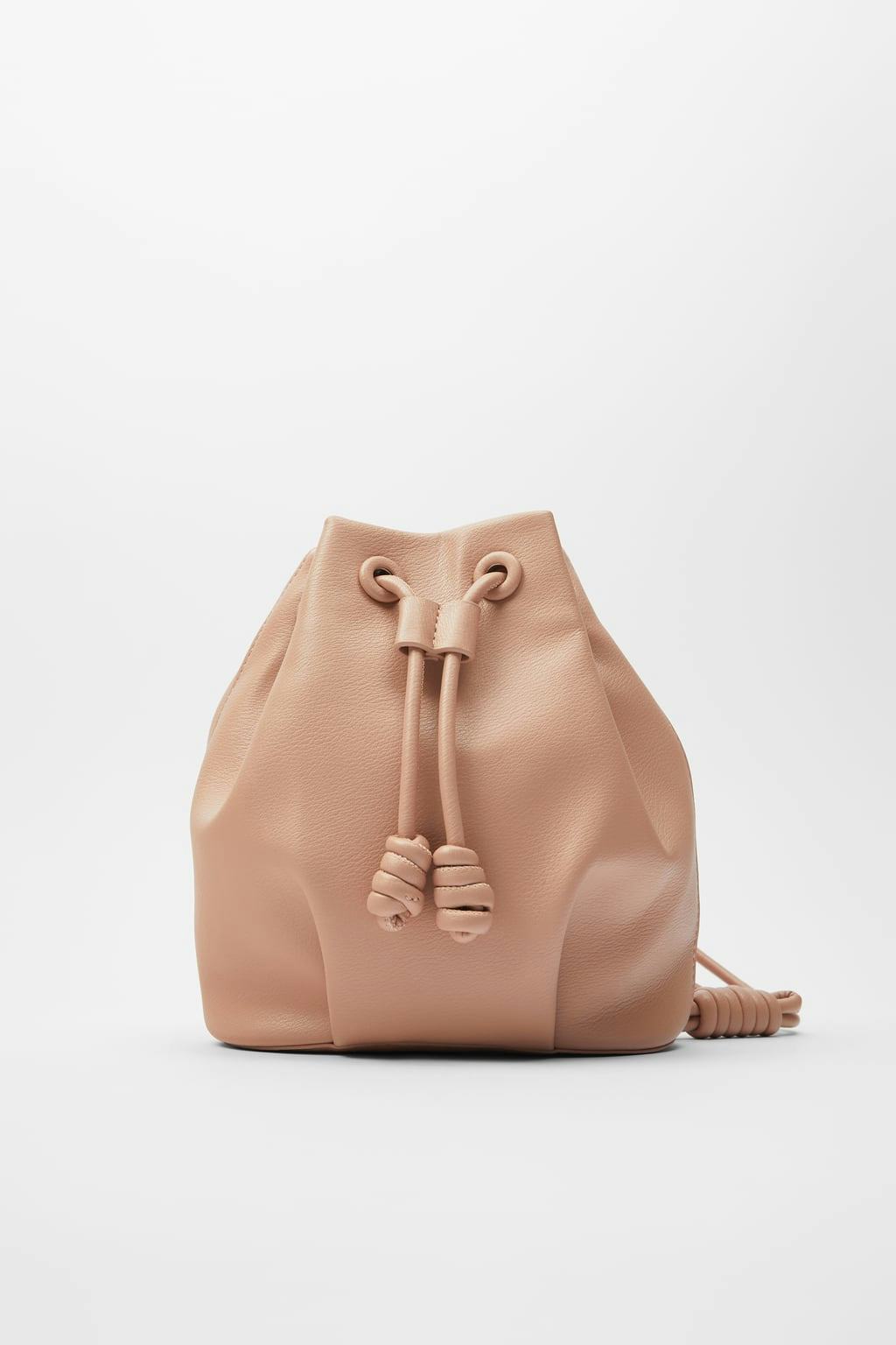Embroidered tulle sales bucket bag zara