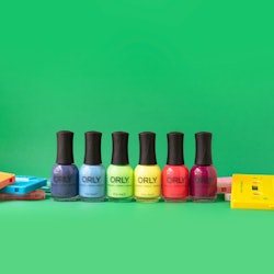 ORLY's newest nail polish collection features neons and two darker shades.