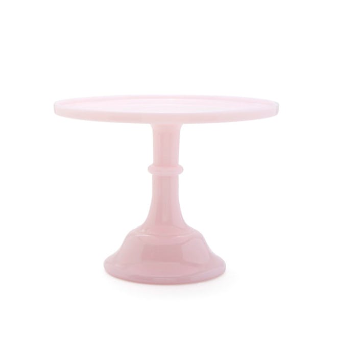 Pink Glass Cake Stand